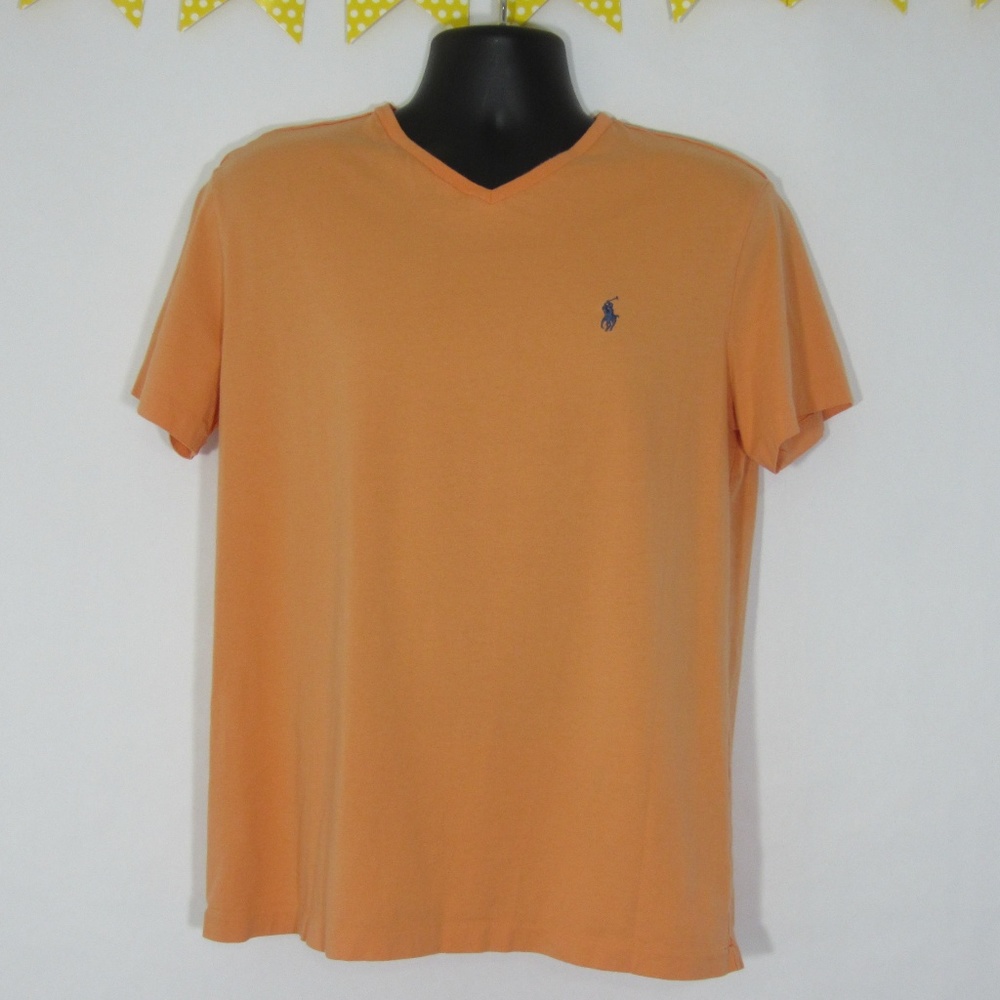 Polo Ralph Lauren Orange V-Neck T-shirt *EE12